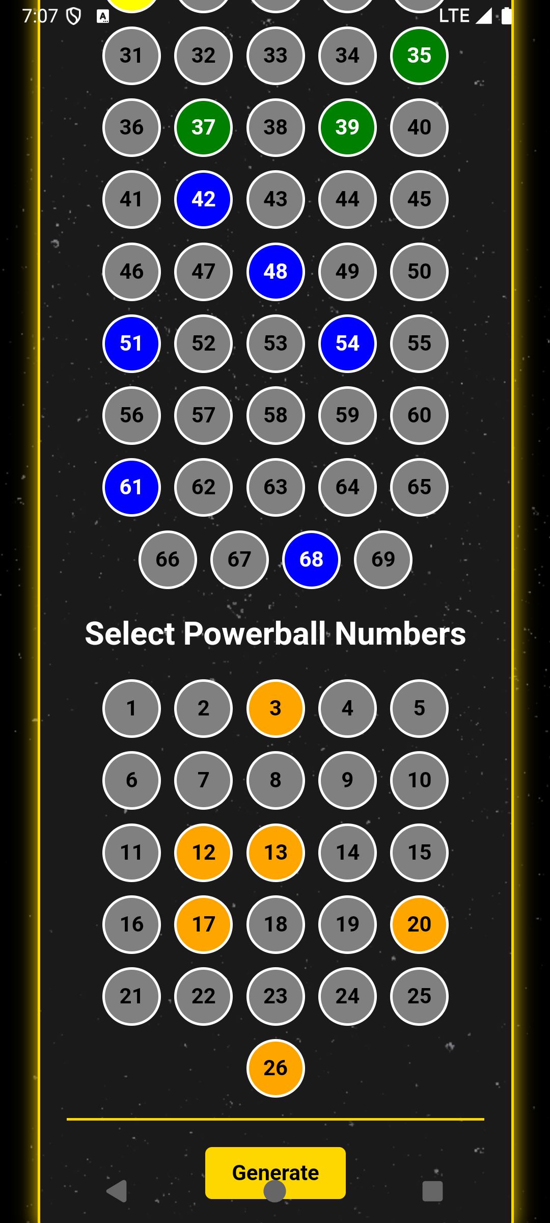 Lotto Genius Number Selection